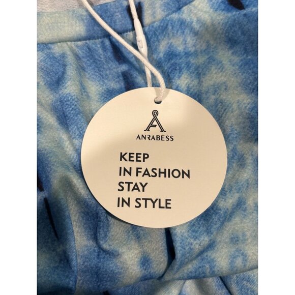 Sleeveless Blue Tie-Dye Maxi Dress With Side Pockets XXL Lightweight & Casual - Picture 8 of 10